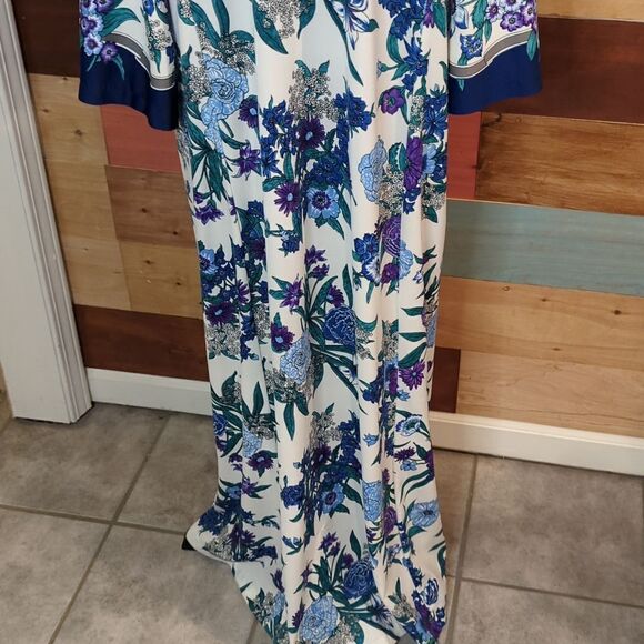 Vintage large zip up  pajama floral - Picture 5 of 7